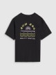 Dziewczęcy t-shirt z nadrukiem 4F 4FJWSS25TTSHF1870 - czarny