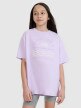 4F JUNIOR Dziewczęcy tshirt z nadrukiem 4F 4FJWSS25TTSHF1870  fioletowy Fioletowy