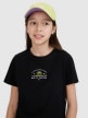 Dziewczęcy t-shirt z nadrukiem 4F 4FJWSS25TTSHF1871 - czarny