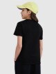 Dziewczęcy t-shirt z nadrukiem 4F 4FJWSS25TTSHF1871 - czarny