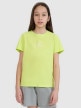 4F JUNIOR Dziewczęcy tshirt z nadrukiem 4F 4FJWSS25TTSHF1871  zielony Zielony