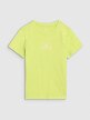 Dziewczęcy t-shirt z nadrukiem 4F 4FJWSS25TTSHF1871 - zielony