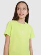 Dziewczęcy t-shirt z nadrukiem 4F 4FJWSS25TTSHF1871 - zielony