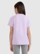 Dziewczęcy t-shirt z nadrukiem 4F 4FJWSS25TTSHF1871 - fioletowy