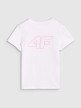 Dziewczęcy t-shirt z nadrukiem 4F 4FJWSS25TTSHF2176 - biały