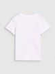 Dziewczęcy t-shirt basic 4F 4FJWSS25TTSHF2177 - biały