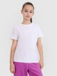 4F JUNIOR Dziewczęcy tshirt basic 4F 4FJWSS25TTSHF2177  biały Biały