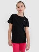 4F JUNIOR Dziewczęcy tshirt basic 4F 4FJWSS25TTSHF2177  czarny Czarny