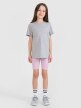 Dziewczęcy t-shirt basic 4F 4FJWSS25TTSHF2177 - szary