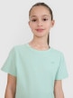 4F JUNIOR Dziewczęcy tshirt basic 4F 4FJWSS25TTSHF2177  zielony Zielony