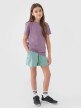 mini: Dziewczęcy t-shirt basic 4F 4FJWSS25TTSHF2177 - fioletowy (4)