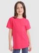 4F JUNIOR Dziewczęcy tshirt basic 4F 4FJWSS25TTSHF2177  różowy Różowy