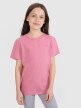 4F JUNIOR Dziewczęcy tshirt basic 4F 4FJWSS25TTSHF2177  różowy Różowy