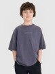 4F JUNIOR Chłopięcy tshirt z nadrukiem 4F 4FJWSS25TTSHM1879  niebieski Niebieski