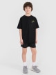 Chłopięcy t-shirt z nadrukiem 4F 4FJWSS25TTSHM1914 - czarny