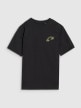 Chłopięcy t-shirt z nadrukiem 4F 4FJWSS25TTSHM1914 - czarny