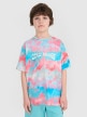 Chłopięcy t-shirt z nadrukiem 4F 4FJWSS25TTSHM1916 - multikolor