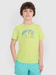 Chłopięcy t-shirt z nadrukiem 4F 4FJWSS25TTSHM1917 - zielony