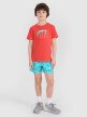 Chłopięcy t-shirt z nadrukiem 4F 4FJWSS25TTSHM1917 - czerwony