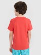 Chłopięcy t-shirt z nadrukiem 4F 4FJWSS25TTSHM1917 - czerwony