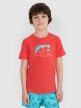 4F JUNIOR Chłopięcy tshirt z nadrukiem 4F 4FJWSS25TTSHM1917  czerwony Czerwony