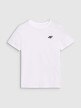 Chłopięcy t-shirt basic 4F 4FJWSS25TTSHM2178 - biały