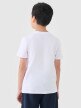 Chłopięcy t-shirt basic 4F 4FJWSS25TTSHM2178 - biały