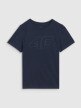 Chłopięcy t-shirt z nadrukiem 4F 4FJWSS25TTSHM2179 - granatowy