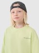 Chłopięcy t-shirt oversize 4F 4FJWSS25TTSHM2184 - zielony