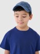 Chłopięcy t-shirt oversize z nadrukiem 4F 4FJWSS25TTSHM2325 - niebieski
