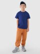 Chłopięcy t-shirt oversize z nadrukiem 4F 4FJWSS25TTSHM2325 - niebieski