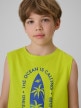 mini: Chłopięca koszulka bez rękawów z nadrukiem 4F 4FJWSS26TSLEM294 - zielona (3)