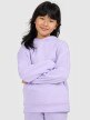 mini: Dziewczęca bluza dresowa nierozpinana z kapturem 4F 4FJWSS26TSWSF2323 - fioletowa (1)