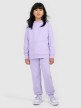 mini: Dziewczęca bluza dresowa nierozpinana z kapturem 4F 4FJWSS26TSWSF2323 - fioletowa (2)