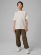 mini: Chłopięce spodnie dresowe joggery 4F 4FJWSS26TTROM1437 - khaki (5)