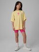 mini: Dziewczęcy t-shirt z nadrukiem 4F 4FJWSS26TTSHF2940 - żółty (5)