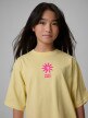 mini: Dziewczęcy t-shirt z nadrukiem 4F 4FJWSS26TTSHF2940 - żółty (4)