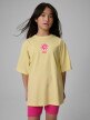 mini: Dziewczęcy t-shirt z nadrukiem 4F 4FJWSS26TTSHF2940 - żółty (1)