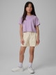 mini: Dziewczęcy t-shirt z nadrukiem 4F 4FJWSS26TTSHF2941 - fioletowy (2)