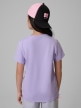 mini: Dziewczęcy t-shirt bez nadruku 4F 4FJWSS26TTSHF3003 - fioletowy (6)