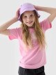 Dziewczęcy t-shirt z nadrukiem 4F 4FJRSS24TTSHF2054 - różowy