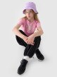 Dziewczęcy t-shirt z nadrukiem 4F 4FJRSS24TTSHF2054 - różowy