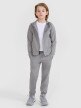 Chłopięca bluza treningowa rozpinana z kapturem  4F 4FJWSS25TFSWM557 - szara