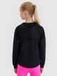 Dziewczęca bluza sportowa rozpinana z kapturem 4F 4FJWSS25TFSWF448 - czarna