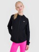 Dziewczęca bluza sportowa rozpinana z kapturem 4F 4FJWSS25TFSWF448 - czarna