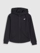 Dziewczęca bluza sportowa rozpinana z kapturem 4F 4FJWSS25TFSWF448 - czarna