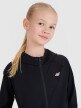 Dziewczęca bluza sportowa rozpinana z kapturem 4F 4FJWSS25TFSWF448 - czarna