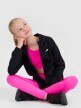 Dziewczęca bluza sportowa rozpinana z kapturem 4F 4FJWSS25TFSWF448 - czarna