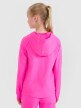 Dziewczęca bluza sportowa rozpinana z kapturem 4F 4FJWSS25TFSWF448 - różowa