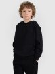 mini: Chłopięca bluza dresowa nierozpinana z kapturem 4F 4FJRMM00TSWSM2482 - czarna (1)